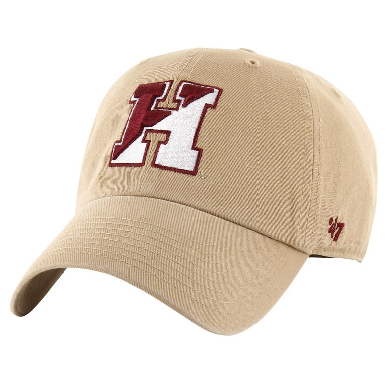 47 ' Khaki Harvard Crimson Clean Up Adjustable Hat In Brown