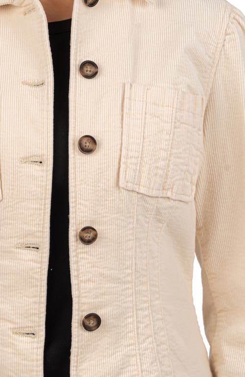 Shop Kut From The Kloth Kyra Stretch Cotton Corduroy Jacket In Ecru