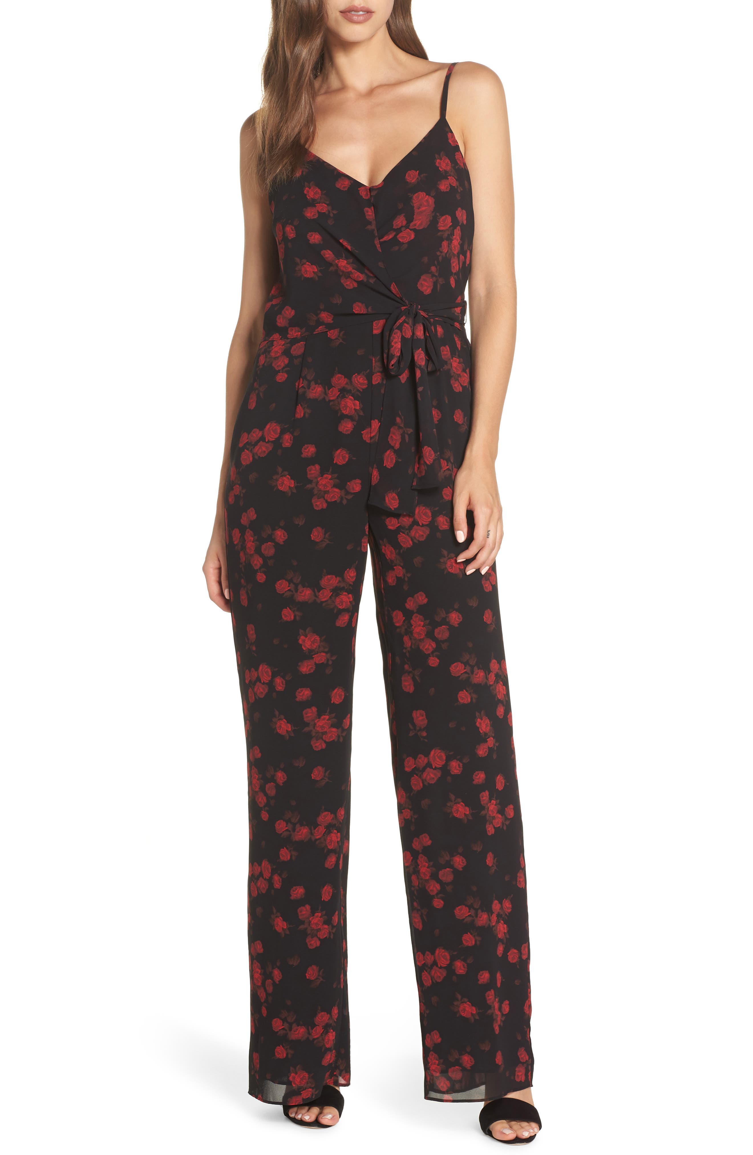 michael kors floral georgette jumpsuit