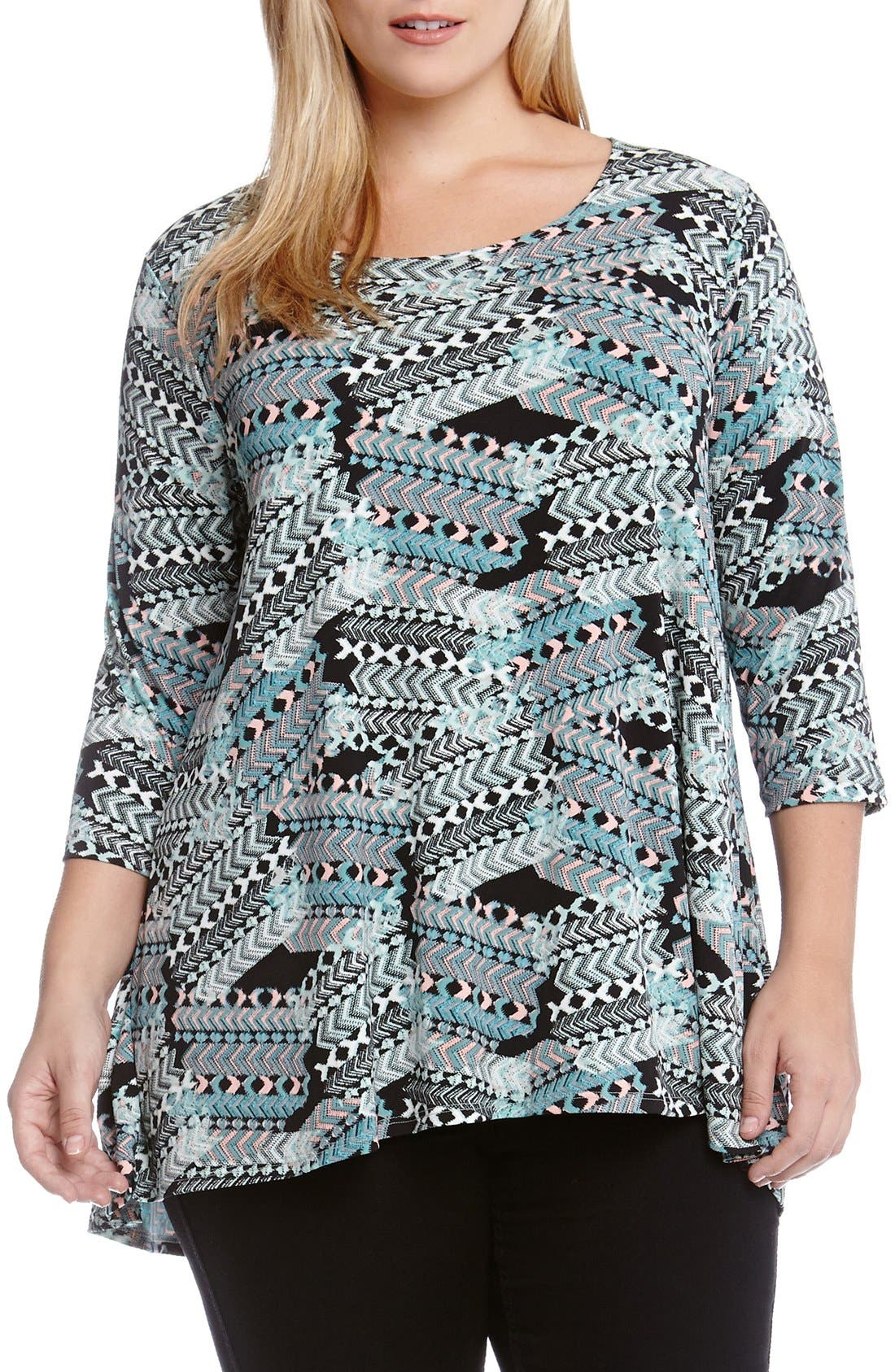 Karen Kane Womens Plus Size Hi-lo Tunic Top