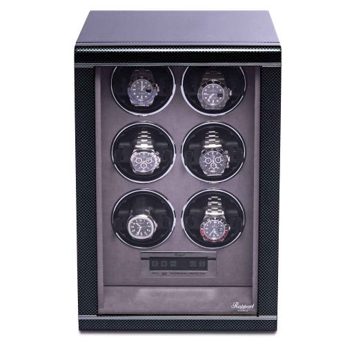 Rapport London Formula Six Watch Winder In Carbon Fibre