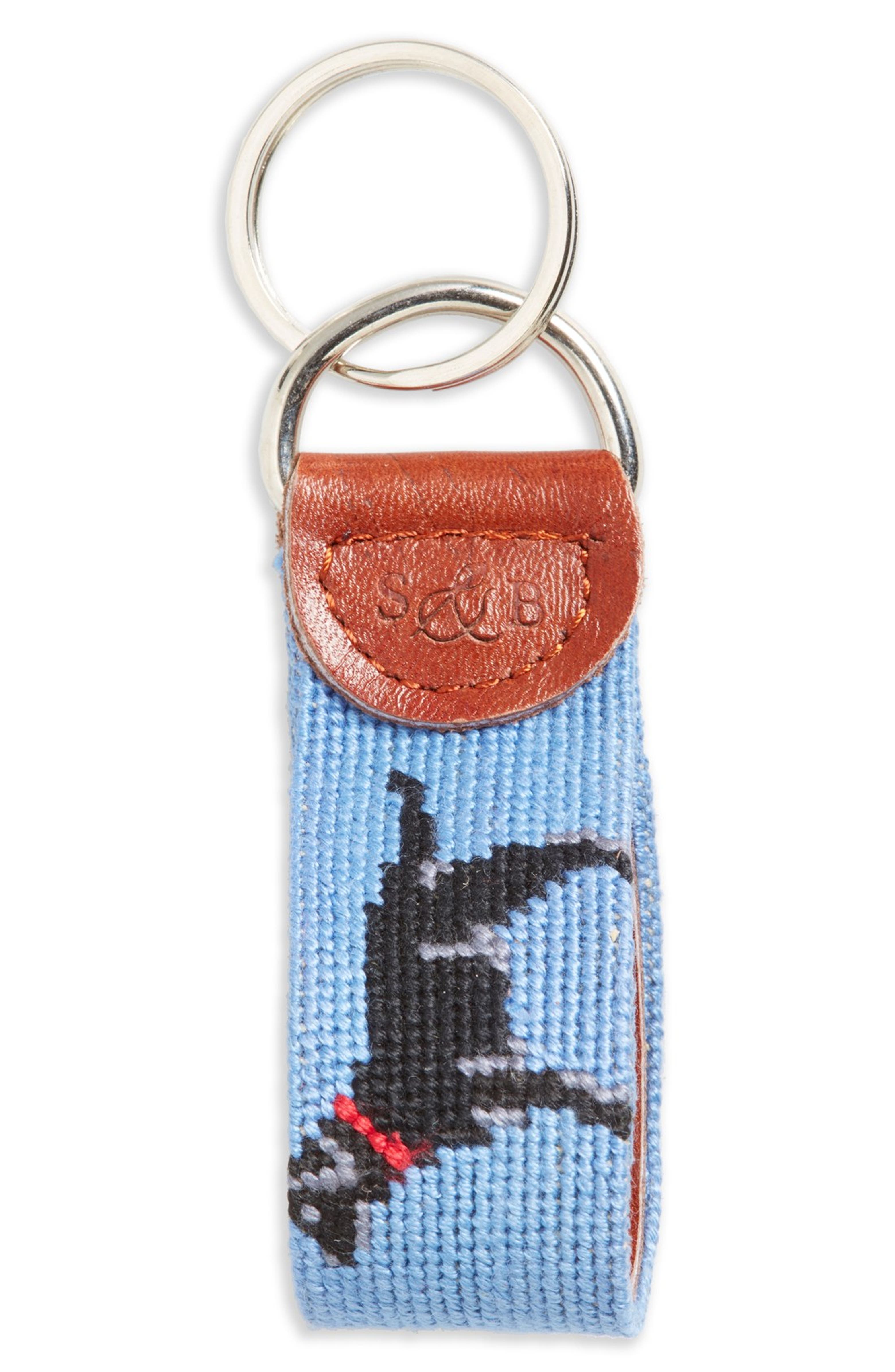 Smathers & Branson 'Black Lab' Needlepoint Key Fob | Nordstrom