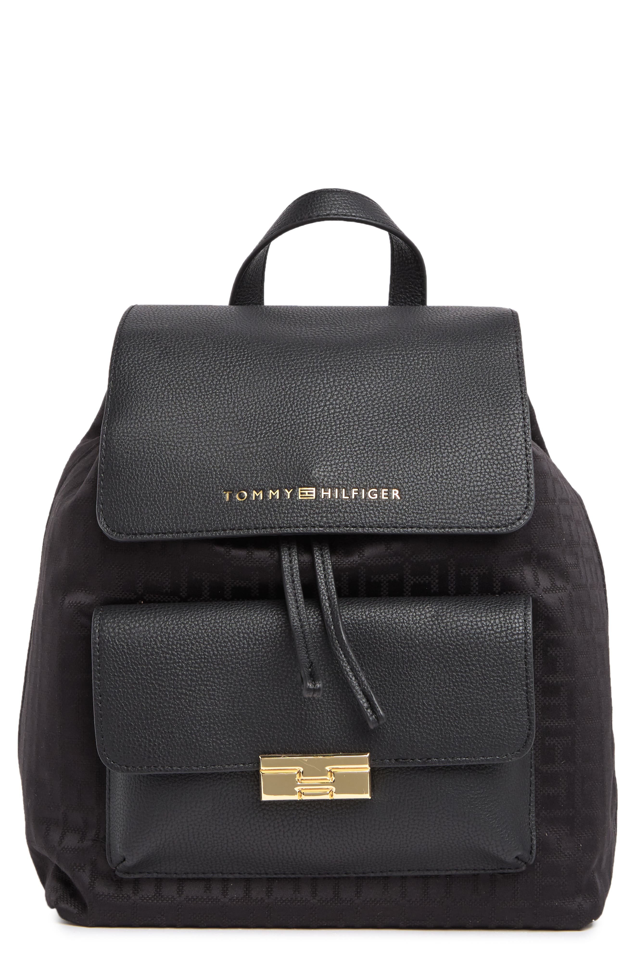 tommy hilfiger black backpack