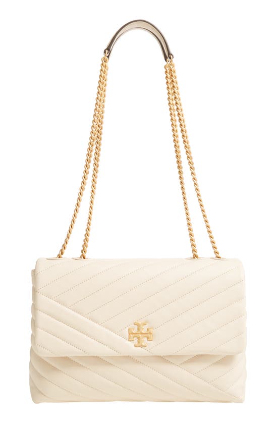 Tory Burch Kira Chevron Leather Crossbody Bag In New Cream/ Rolled ...