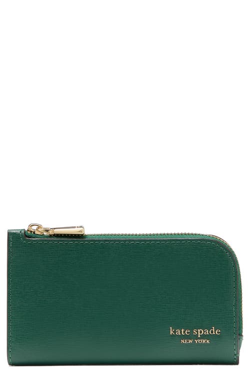 Shop Kate Spade New York Small Devin Saffiano Leather Bifold Wallet In Arugula