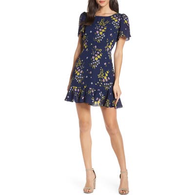 Bb Dakota Weekend Feels Floral Dress, Blue