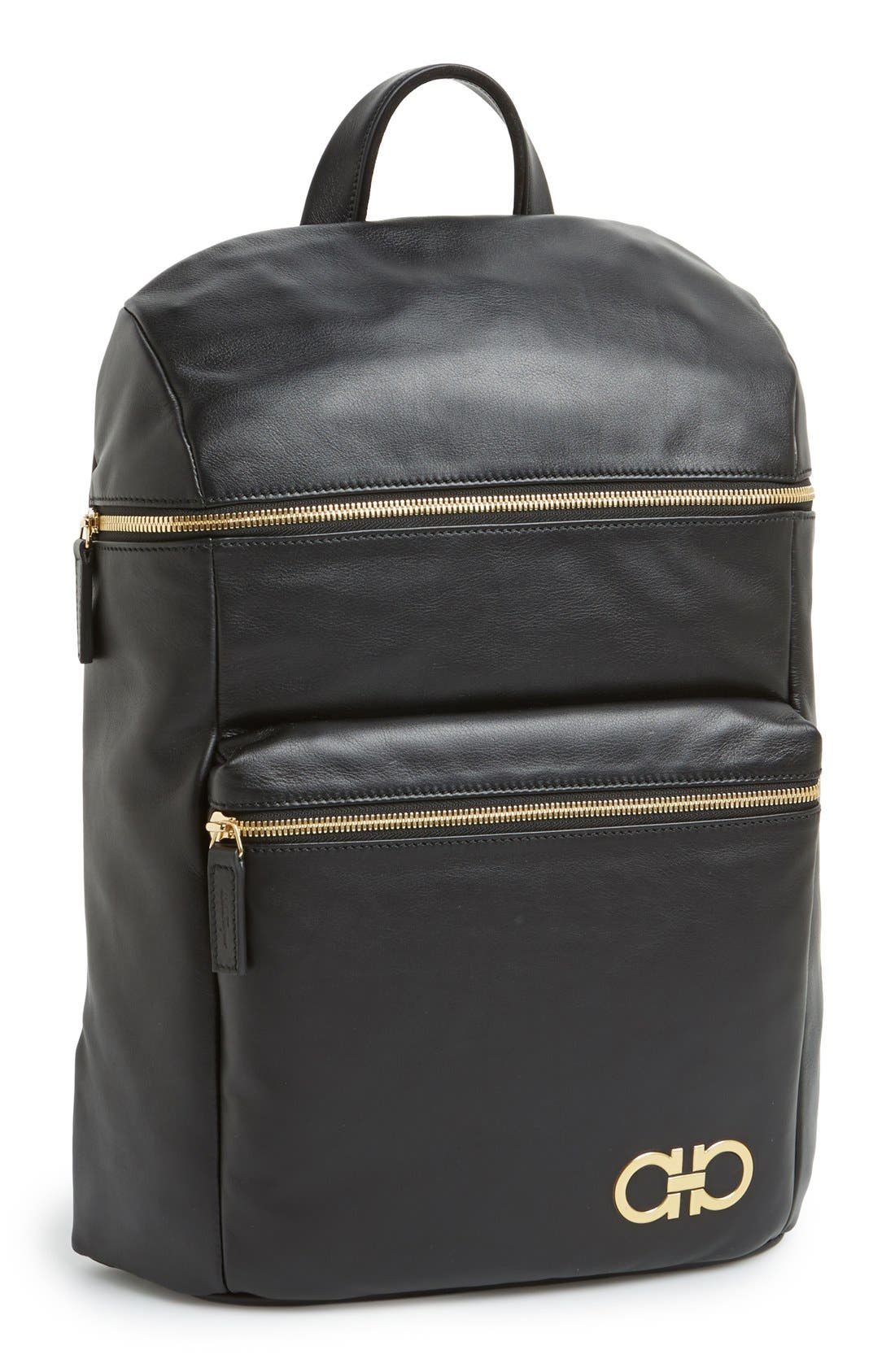 Salvatore Ferragamo 'Nevada' Gancini Leather Backpack Nordstrom
