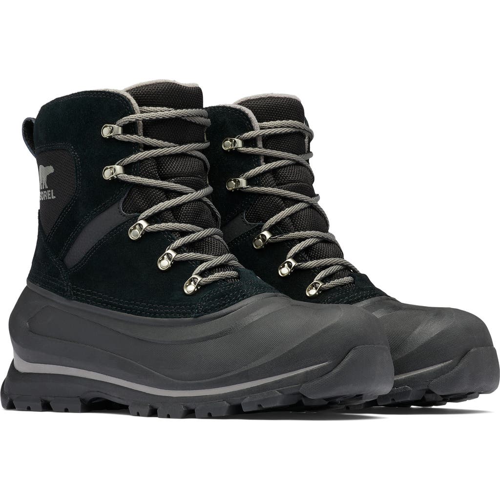 Sorel Buxton Waterproof Snow Boot In Black/quarry