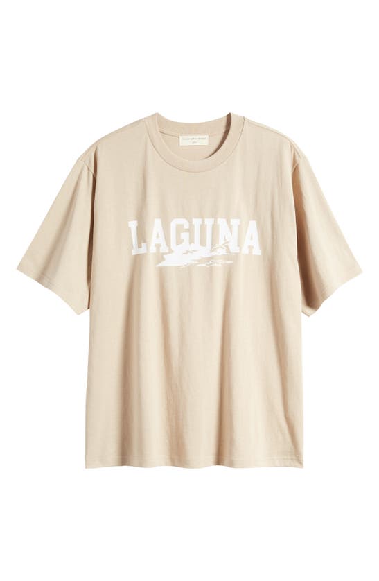 Shop Museum Of Peace And Quiet Laguna Cotton Graphic T-shirt In Taupe