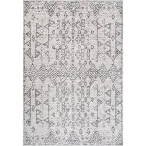 Jonathan Y Idris Diamond Geometric Area Rug In Gray/beige