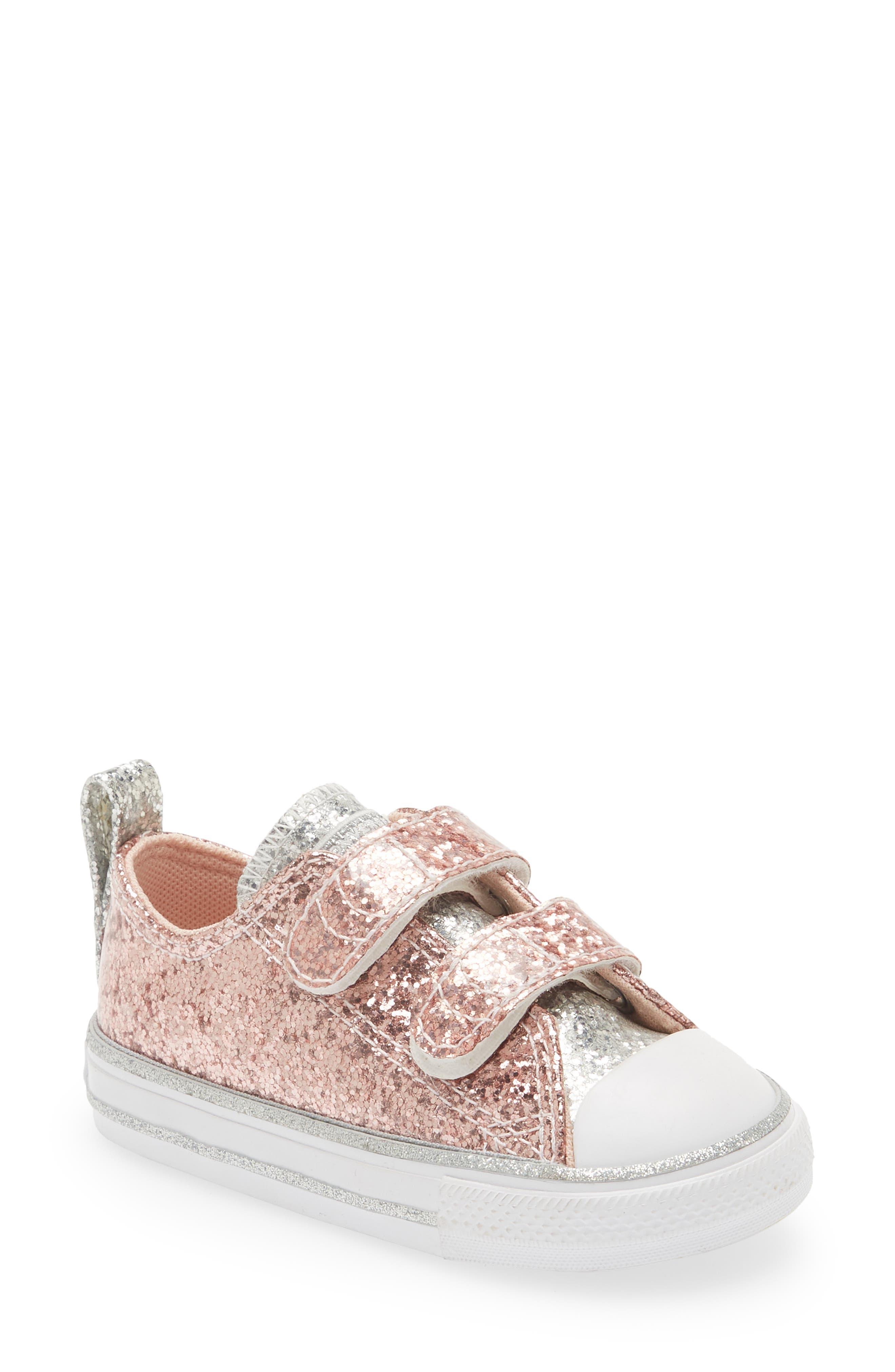 glitter velcro converse