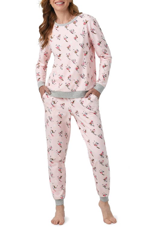 BedHead Pajamas Ski Bunny Print Stretch Organic Cotton Jersey Pajamas in Ski Bunnies at Nordstrom, Size X-Large