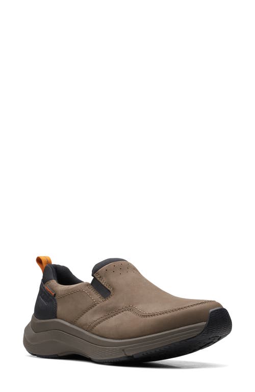 Clarks(r) Wave 2.0 Waterproof Slip-On Sneaker in Dark Taupe
