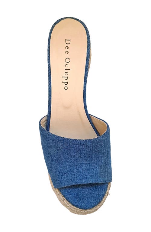 Dee Ocleppo Sunset 120mm Platform Denim Espadrilles In Blue Denim