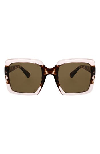 Bcbg 52mm Oversize Square Sunglasses In Blush Crystal