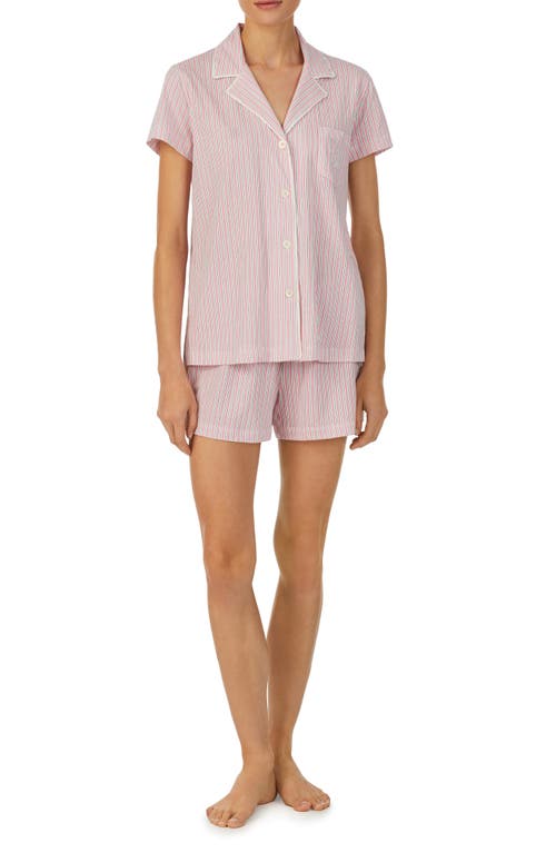 Lauren Ralph Lauren Short Cotton Blend Pajamas in Pink Stp