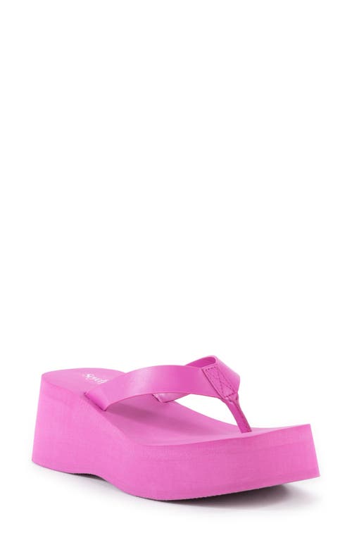 Seychelles Skyscraper Platform Flip Flop In Fuchsia