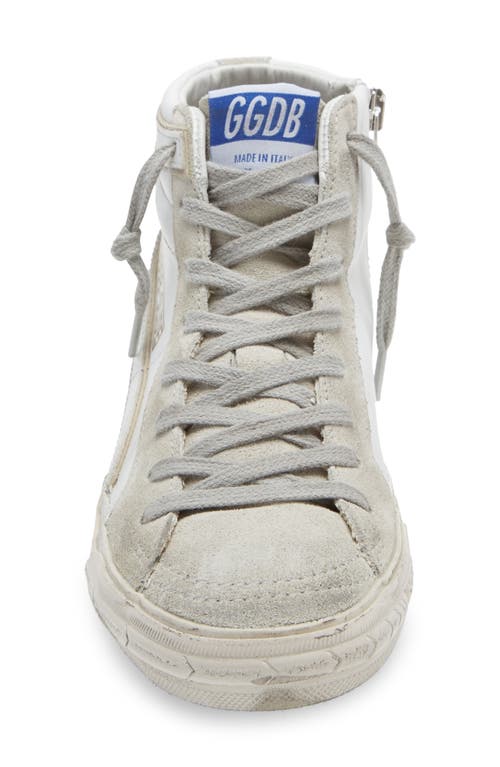 Shop Golden Goose Slide High Top Sneaker In White/ice