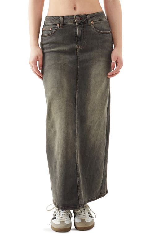 BDG Urban Outfitters Dirty Tint Denim Skirt in Washed Black