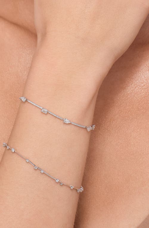 Shop Lana Solo Moveable Diamond Bracelet In White Gold