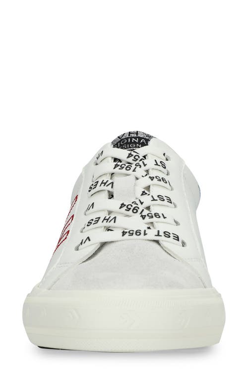 Vintage Havana Starter Sneaker In White/grey/cobalt
