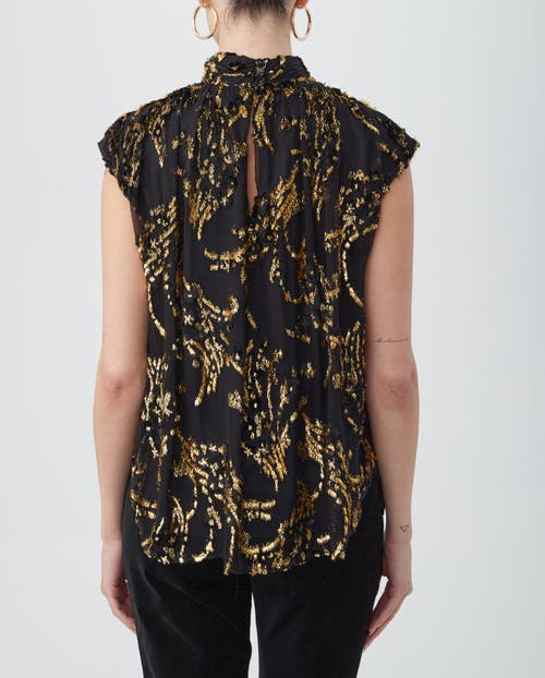 Trina Turk Imogene Silk-blend Top In Black