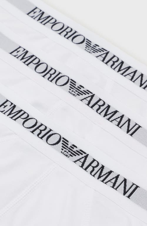 Shop Emporio Armani 3-pack Cotton Briefs In White/white/white