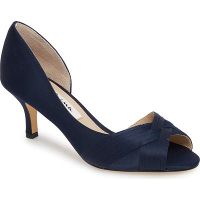 Nina Contesa Open Toe Pump, Blue