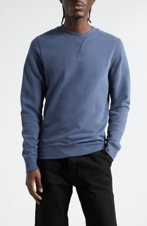 French Terry Crewneck Sweatshirt in Slate Blue
