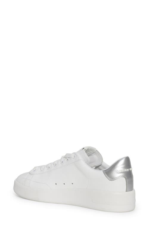 Shop Golden Goose Purestar Low Top Sneaker In White/silver