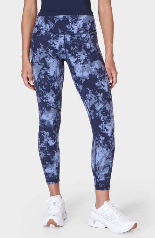 Shop Sweaty Betty Power 7/8 Workout Pocket Leggings In Blue Terrain Camo Print