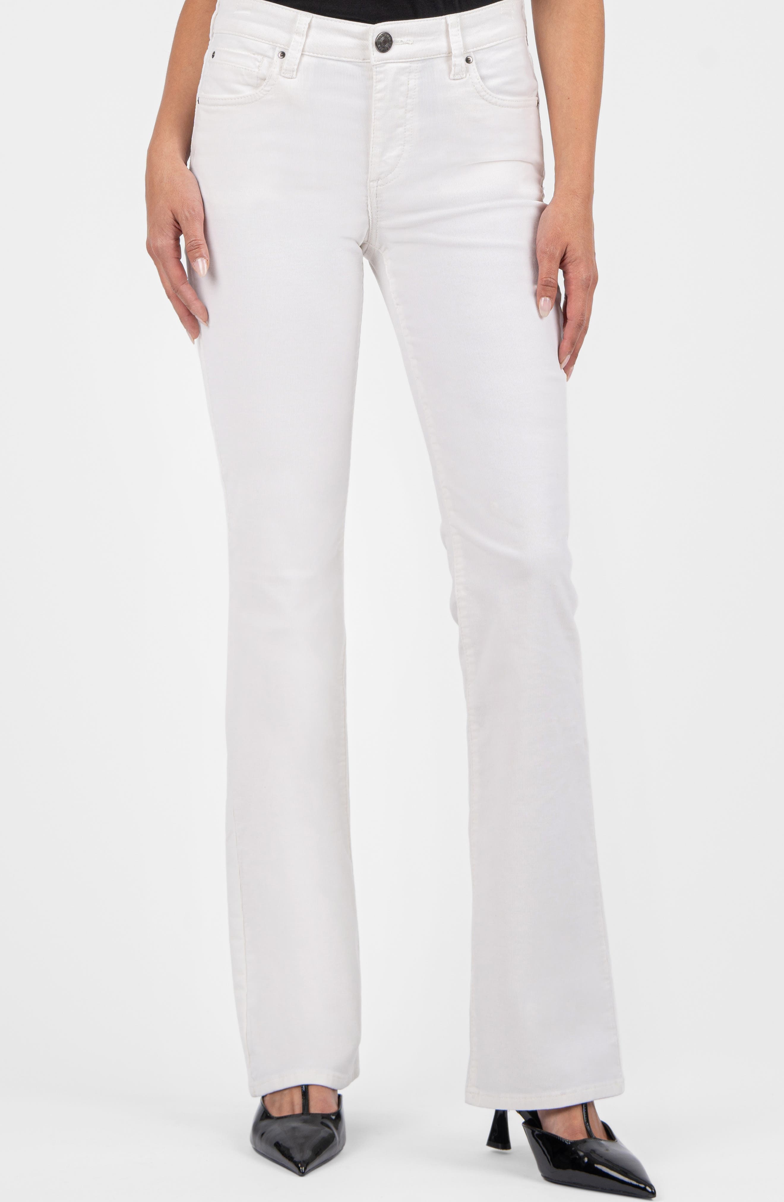 SWAT FAME Karen Bootcut Corduroy Pants in Pearl 