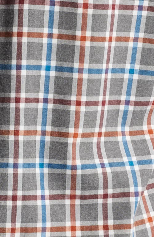 Johnnie-o York Plaid Stretch Button-down Shirt In Charcoal