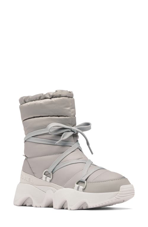 Sorel Kinetic Impact Nxt Mid Waterproof Boot In Chrome Grey/moonstone