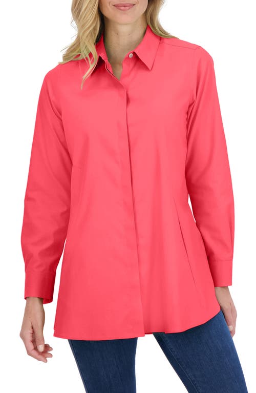 Cici Non-Iron Tunic Blouse in Simply Red
