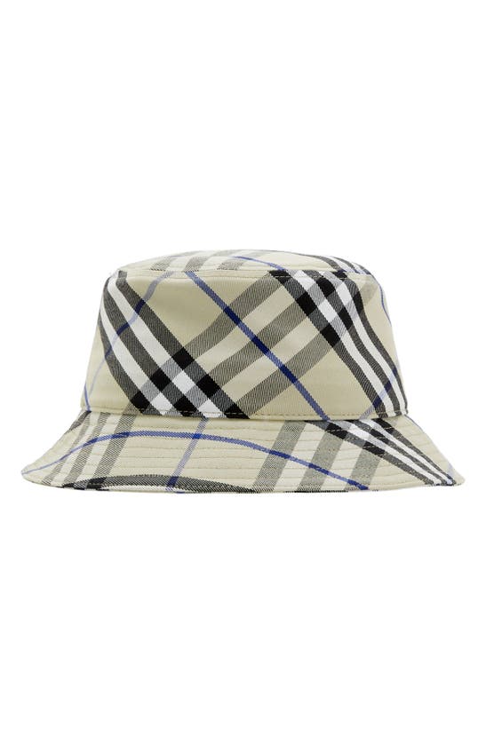 Shop Burberry Ekd Check Twill Bucket Hat In Lichen