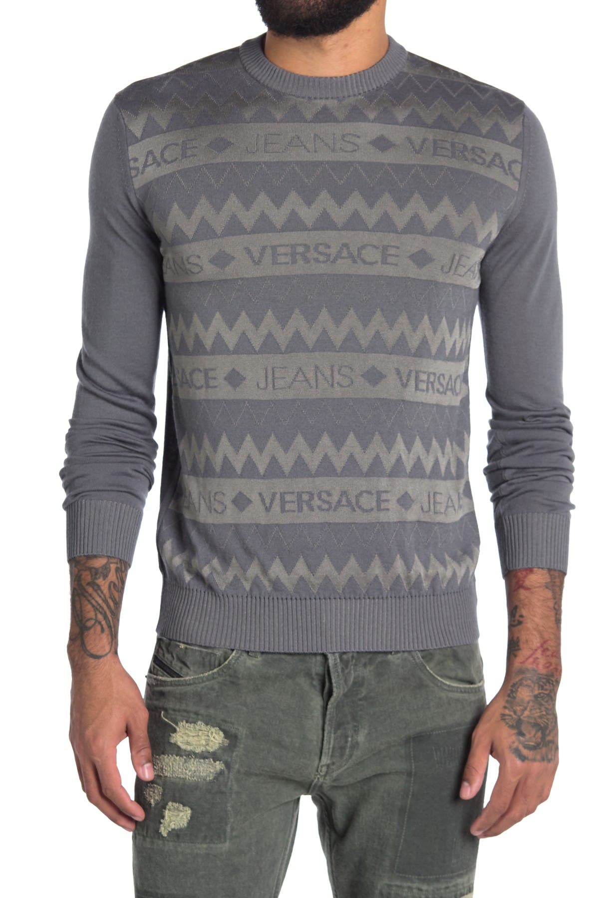 versace crew neck sweater
