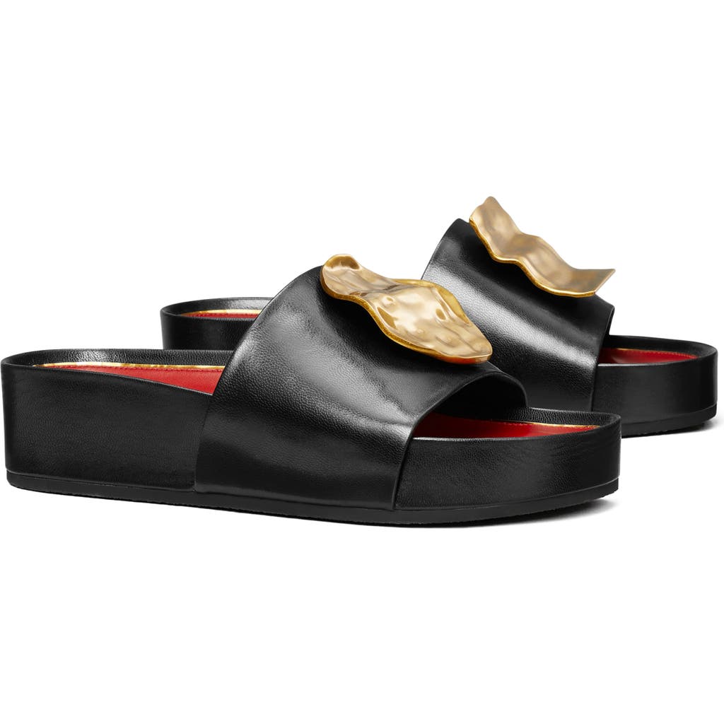 Tory Burch Patos Platform Sandal In Perfect Black/tory Red