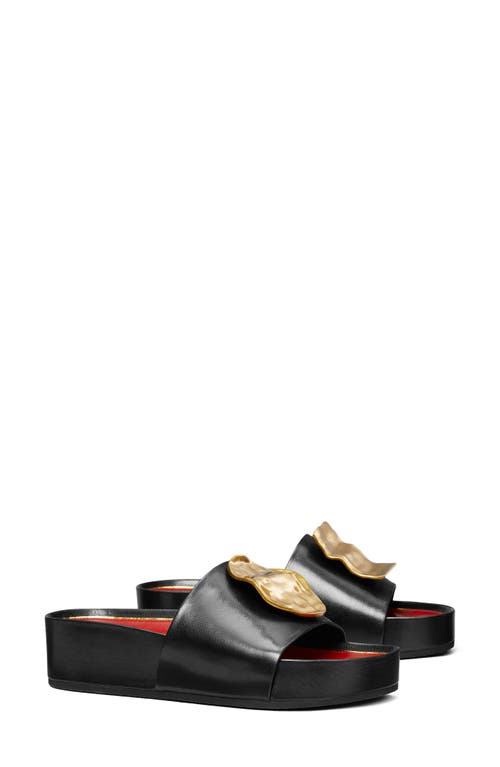 Shop Tory Burch Patos Platform Sandal In Perfect Black/tory Red