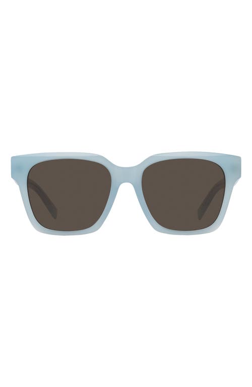 Givenchy 56mm Day Square Sunglasses in Shiny Light Blue /Brown at Nordstrom