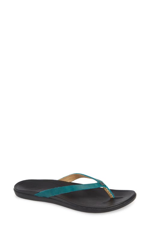 OluKai Ho Opio Leather Flip Flop (Women)