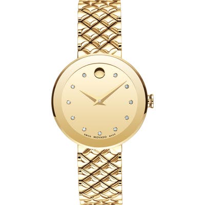 Movado Sapphire Diamond Bracelet Watch, 30Mm