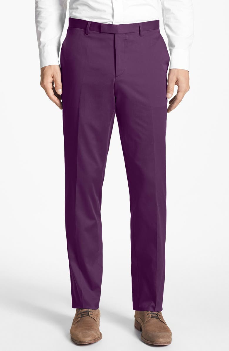 BOSS HUGO BOSS 'Sharp' Flat Front Trousers | Nordstrom