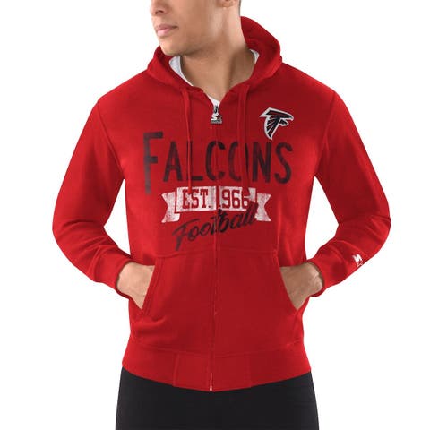 Men's Starter Red Atlanta Falcons Extreme Full-Zip Hoodie Jacket Size: Medium