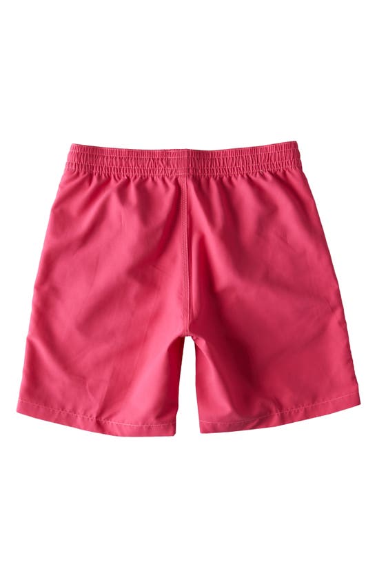 Shop Billabong Kids' All Day Layback Swim Trunks In Neon Pink