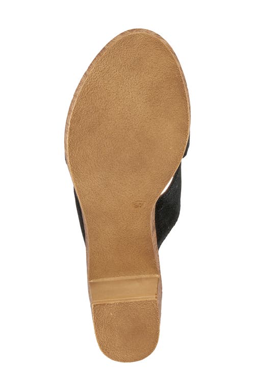 Shop Spring Step Blanchar Platform Sandal In Black Suede