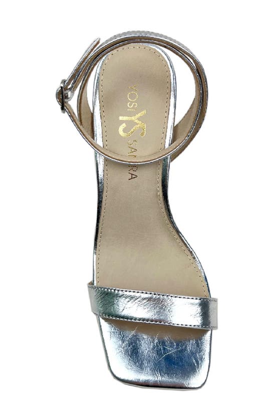 Shop Yosi Samra Hailey Ankle Strap Sandal In Silver