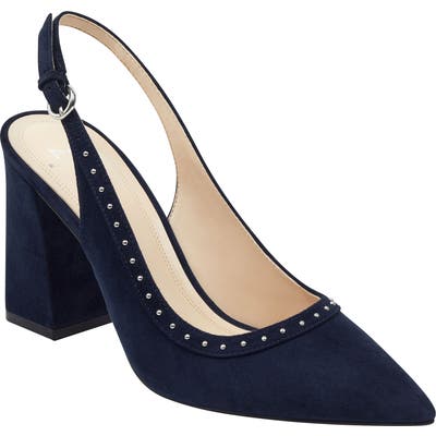 Marc Fisher Ltd Joi Studded Slingback Pump- Blue