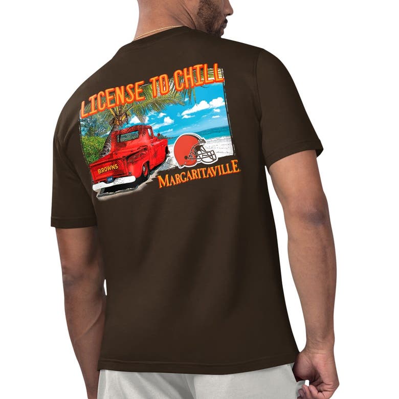 Shop Margaritaville Brown Cleveland Browns Licensed To Chill T-shirt