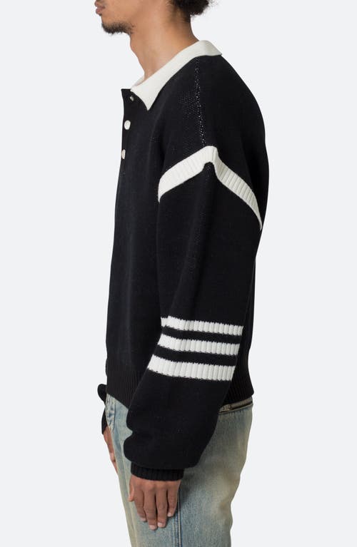 Shop Mnml Polo Sweater In Black/white